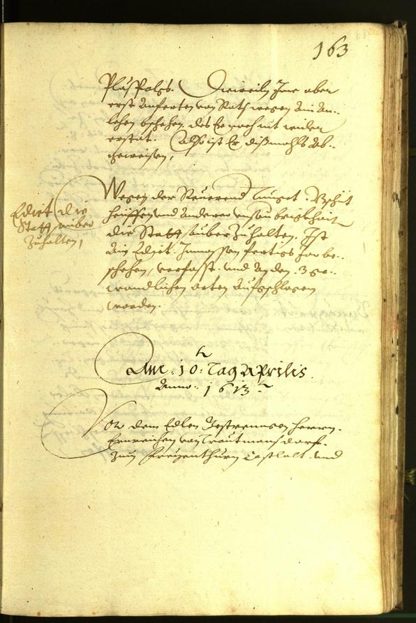 Stadtarchiv Bozen - BOhisto Ratsprotokoll 1613 