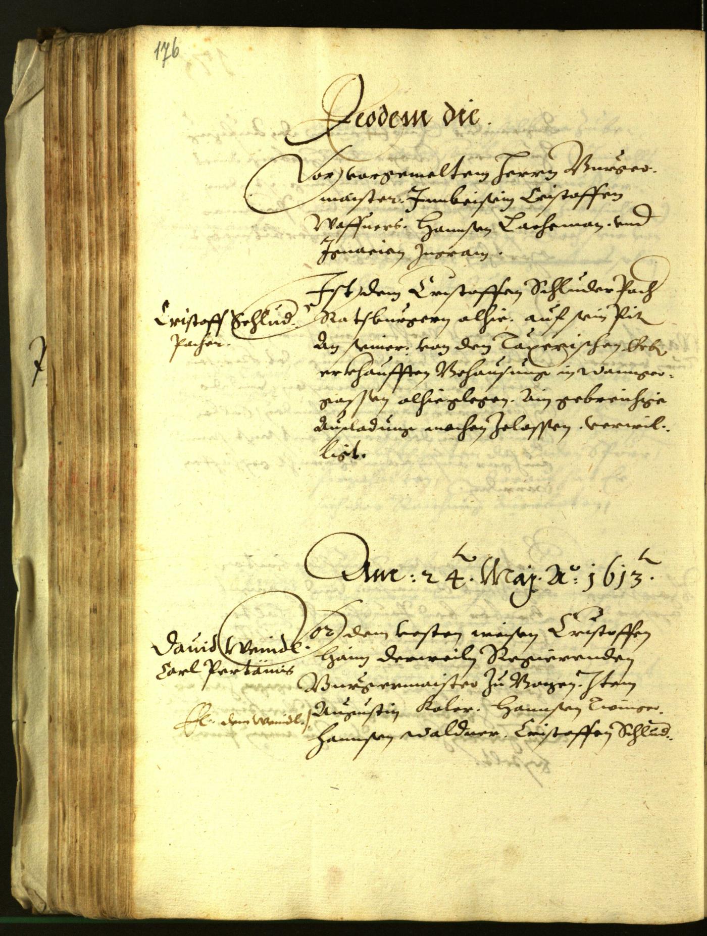 Stadtarchiv Bozen - BOhisto Ratsprotokoll 1613 