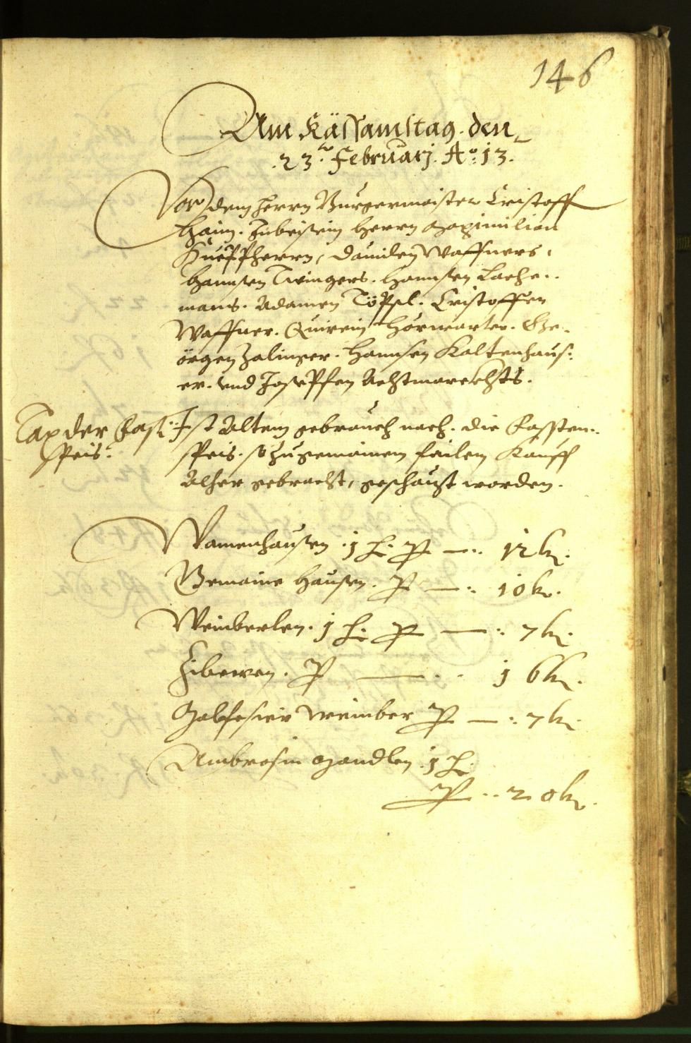 Stadtarchiv Bozen - BOhisto Ratsprotokoll 1613 