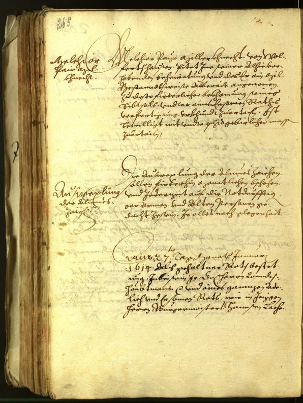 Stadtarchiv Bozen - BOhisto Ratsprotokoll 1614 