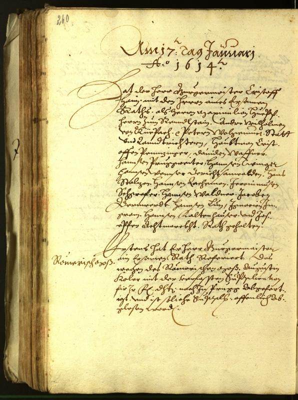 Stadtarchiv Bozen - BOhisto Ratsprotokoll 1614 