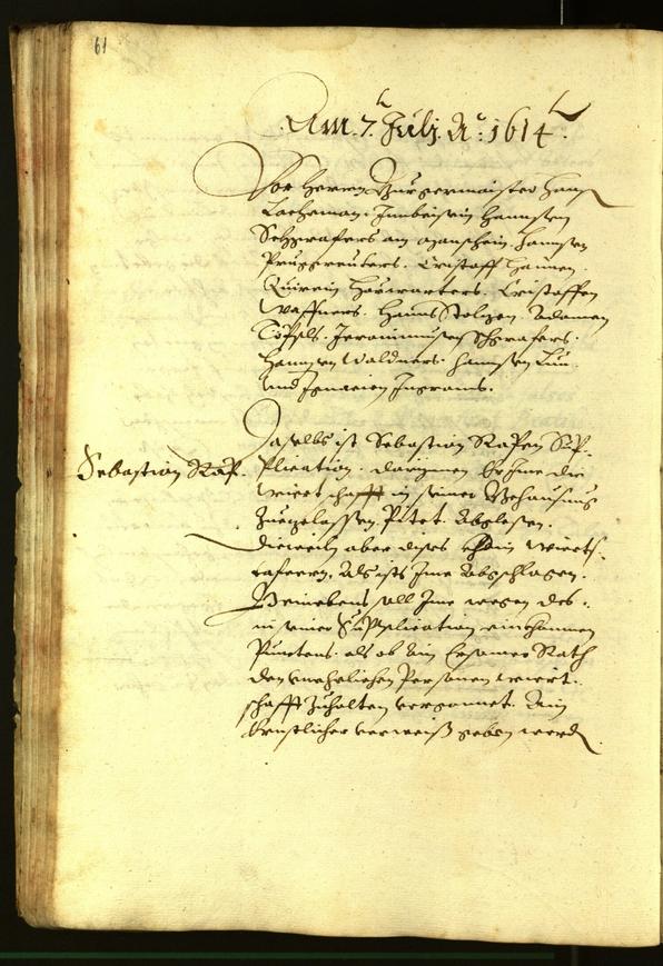 Stadtarchiv Bozen - BOhisto Ratsprotokoll 1614 