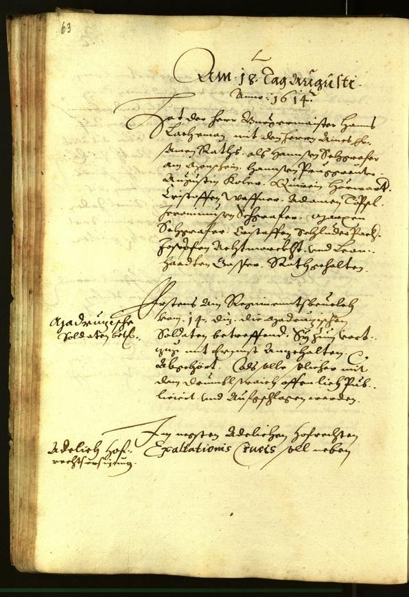 Civic Archives of Bozen-Bolzano - BOhisto Minutes of the council 1614 