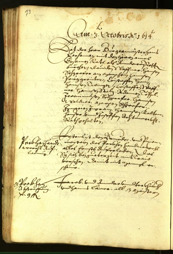 Stadtarchiv Bozen - BOhisto Ratsprotokoll 1614 