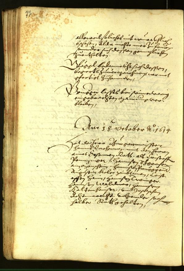 Stadtarchiv Bozen - BOhisto Ratsprotokoll 1614 