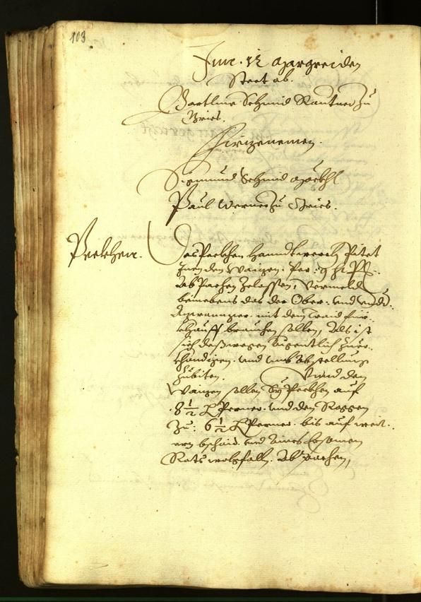 Stadtarchiv Bozen - BOhisto Ratsprotokoll 1614 