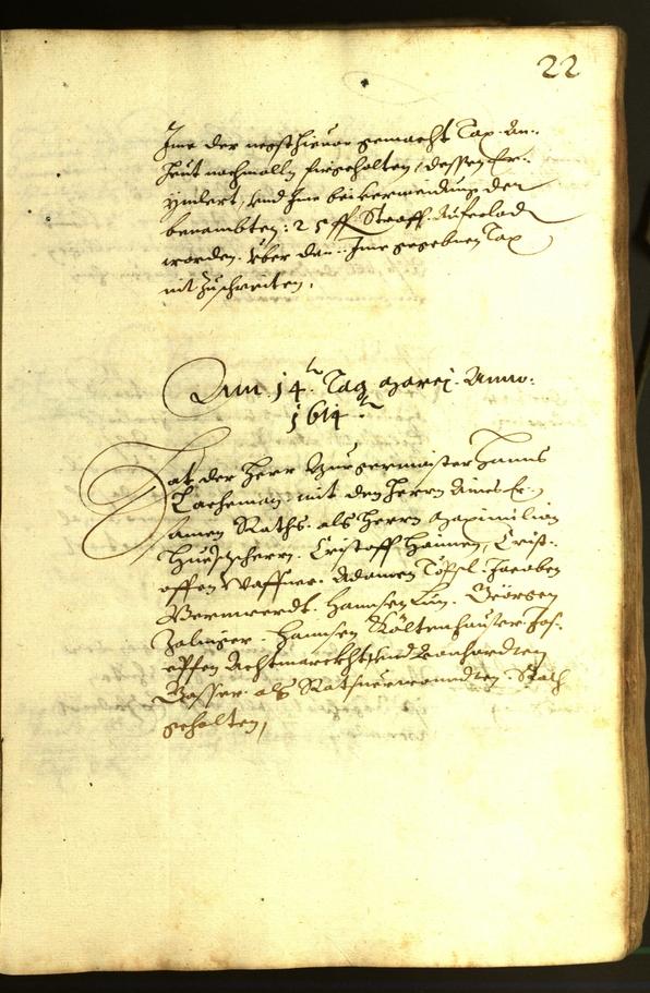 Stadtarchiv Bozen - BOhisto Ratsprotokoll 1614 