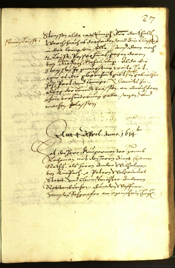 Stadtarchiv Bozen - BOhisto Ratsprotokoll 1614 