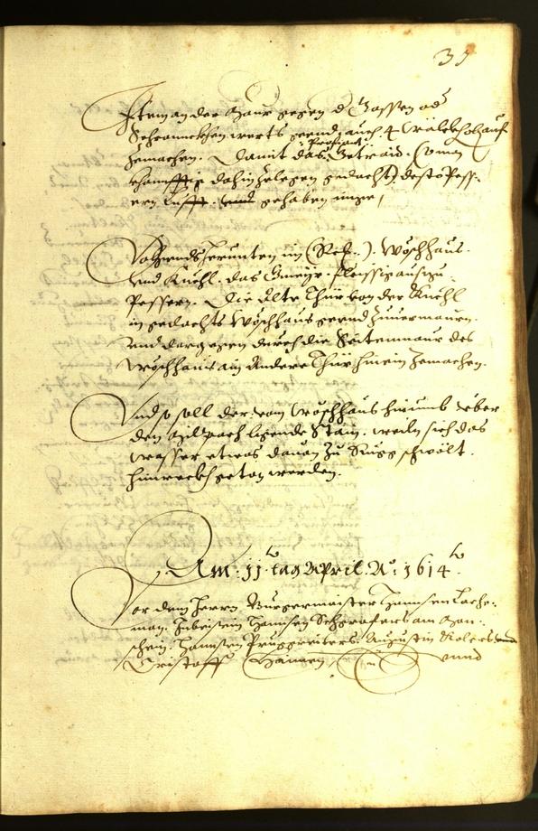 Stadtarchiv Bozen - BOhisto Ratsprotokoll 1614 