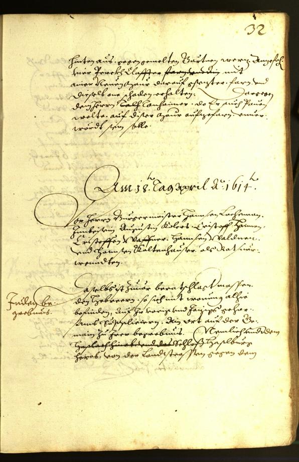 Stadtarchiv Bozen - BOhisto Ratsprotokoll 1614 