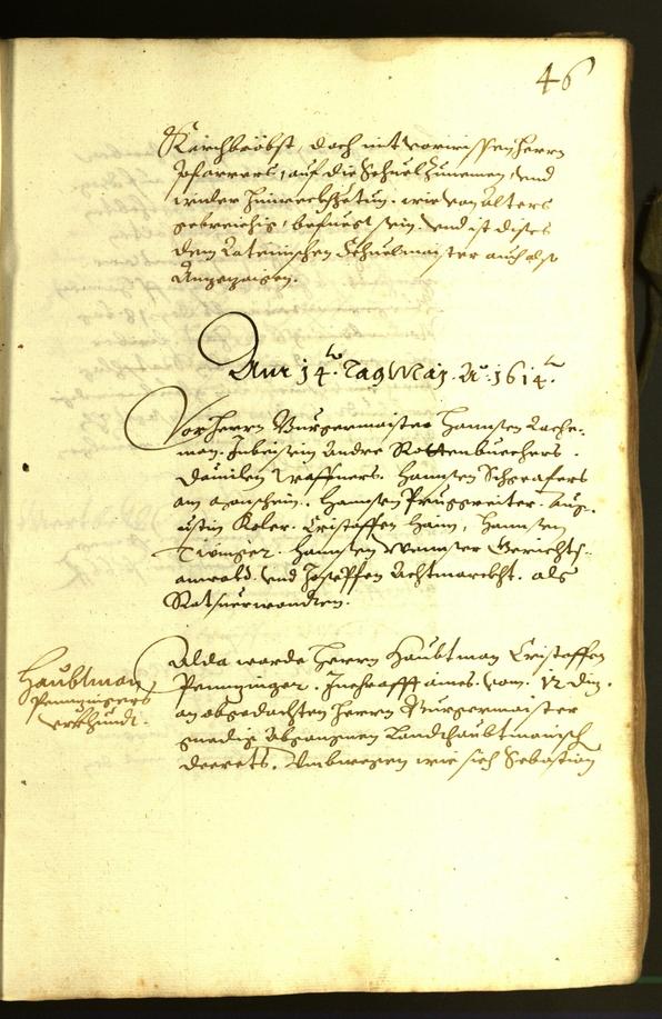 Stadtarchiv Bozen - BOhisto Ratsprotokoll 1614 