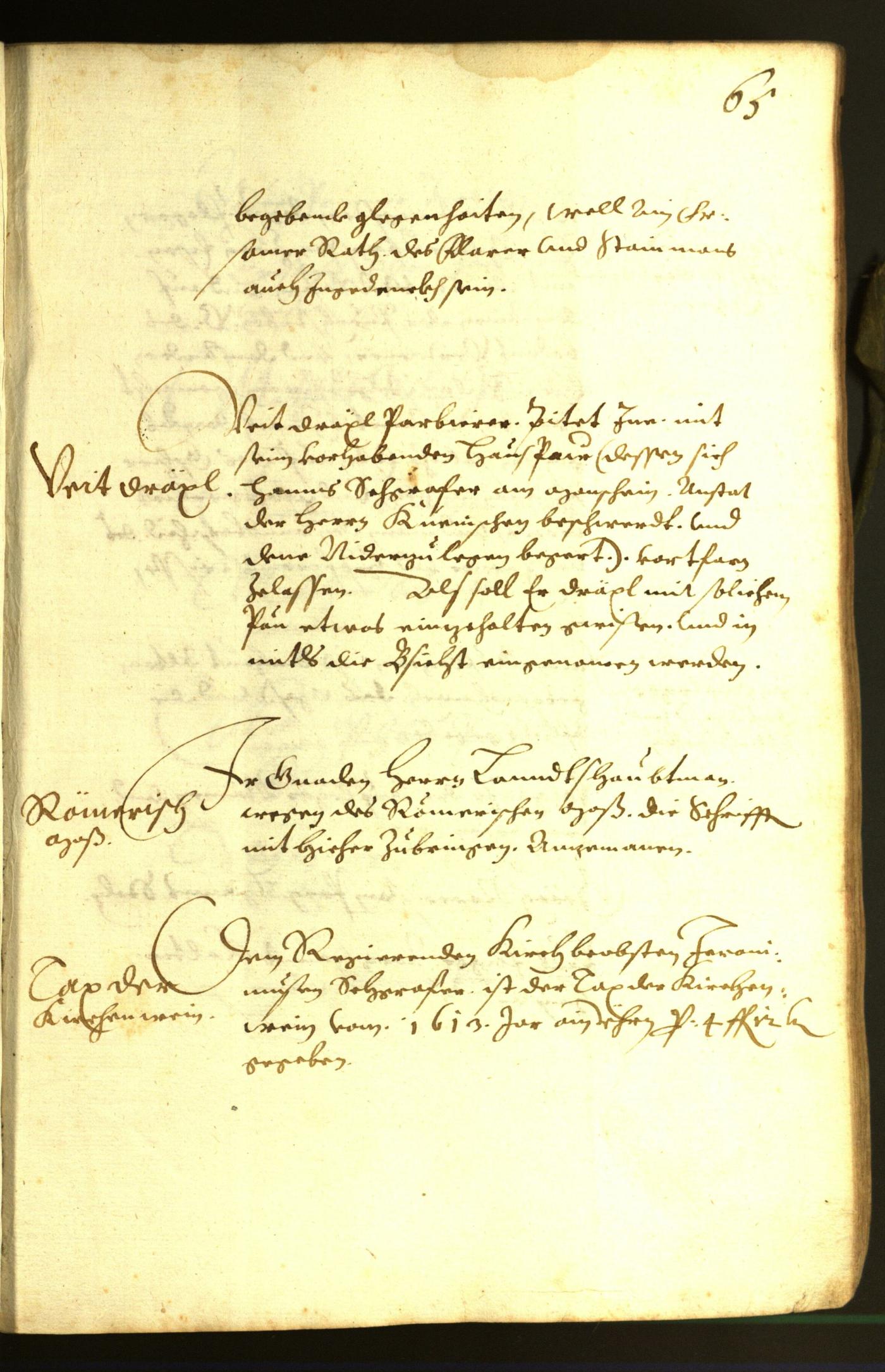 Stadtarchiv Bozen - BOhisto Ratsprotokoll 1614 