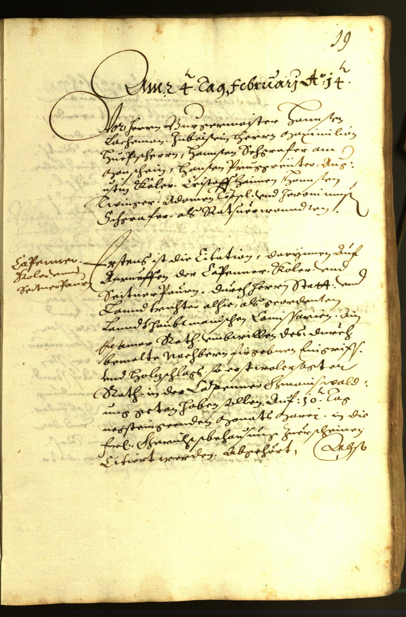 Stadtarchiv Bozen - BOhisto Ratsprotokoll 1614 