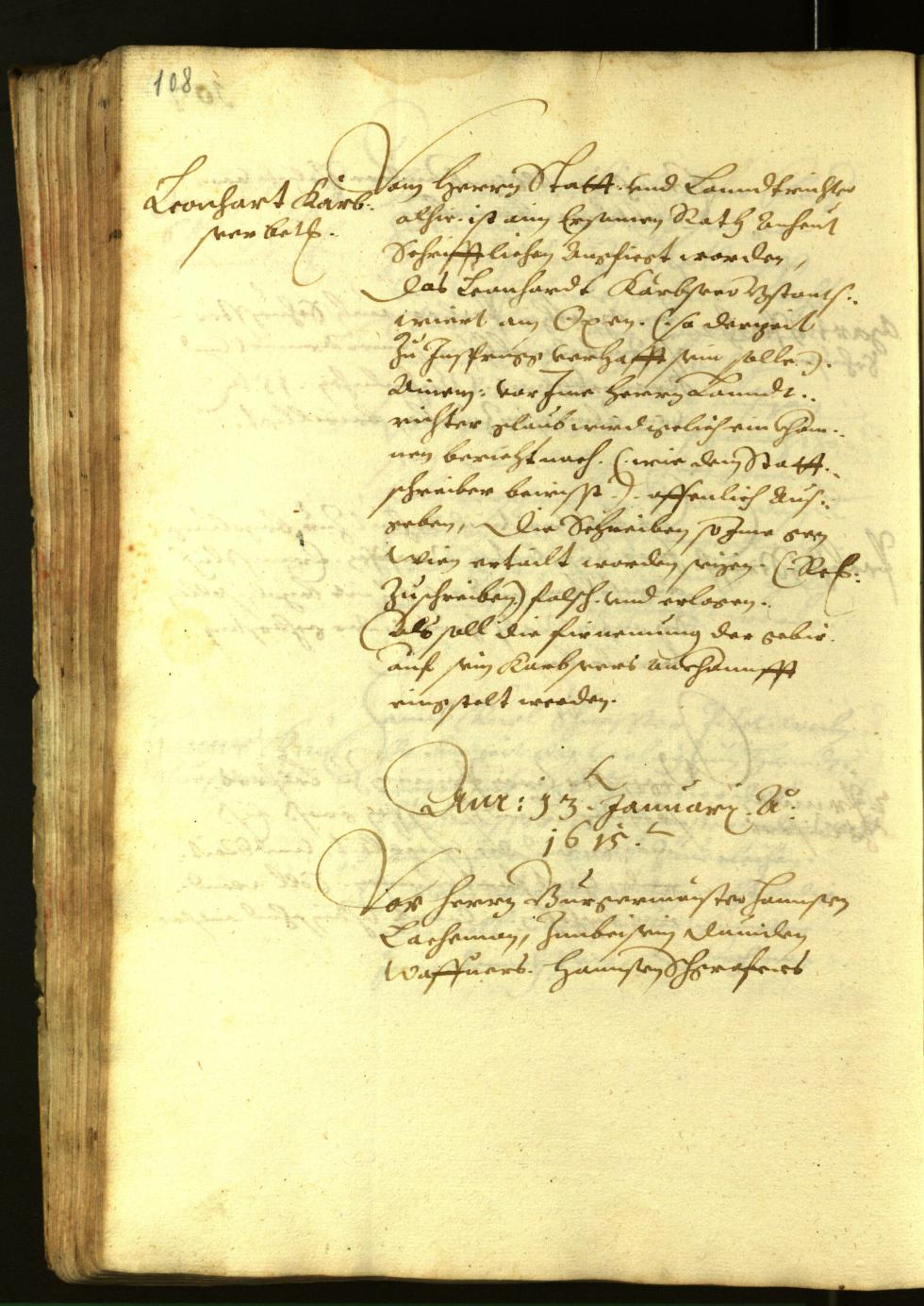 Stadtarchiv Bozen - BOhisto Ratsprotokoll 1614 