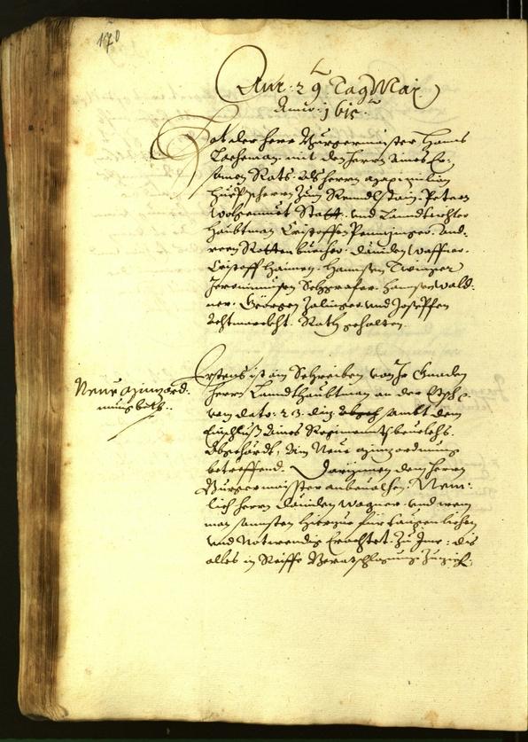 Stadtarchiv Bozen - BOhisto Ratsprotokoll 1615 