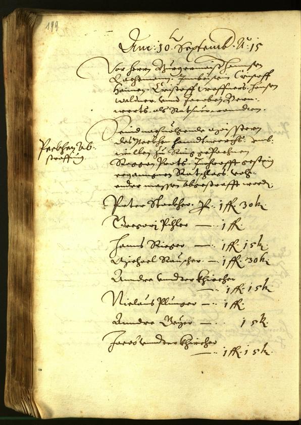 Stadtarchiv Bozen - BOhisto Ratsprotokoll 1615 