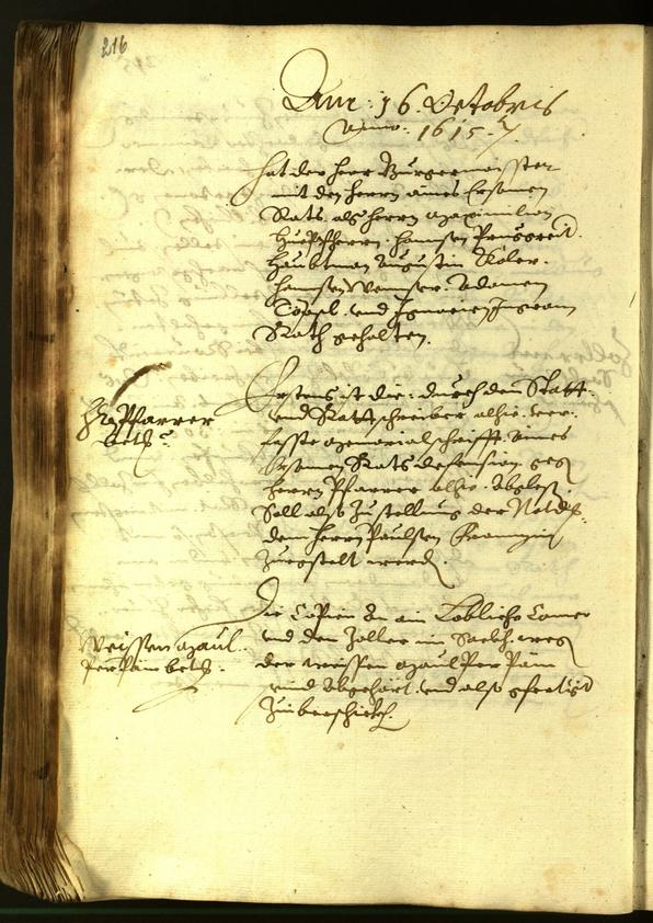 Archivio Storico della Città di Bolzano - BOhisto protocollo consiliare 1615 