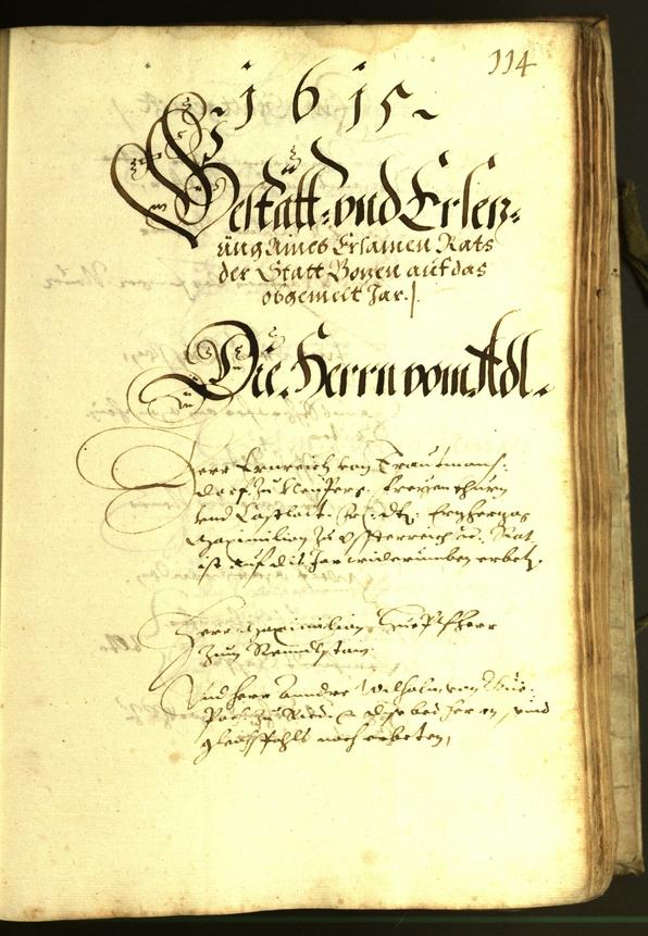 Civic Archives of Bozen-Bolzano - BOhisto Minutes of the council 1615 