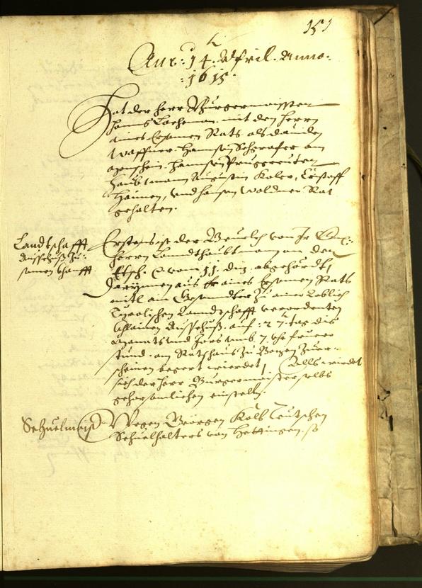 Stadtarchiv Bozen - BOhisto Ratsprotokoll 1615 