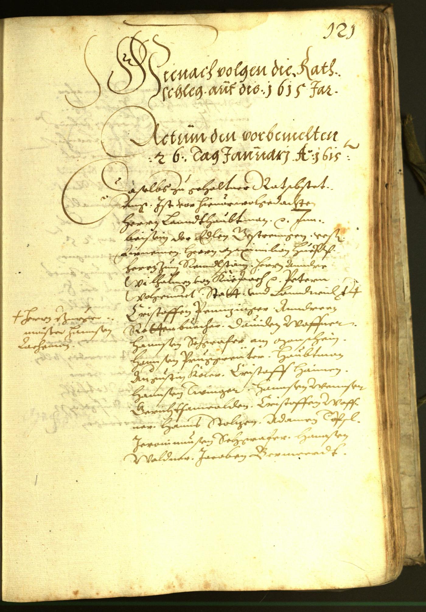 Stadtarchiv Bozen - BOhisto Ratsprotokoll 1615 