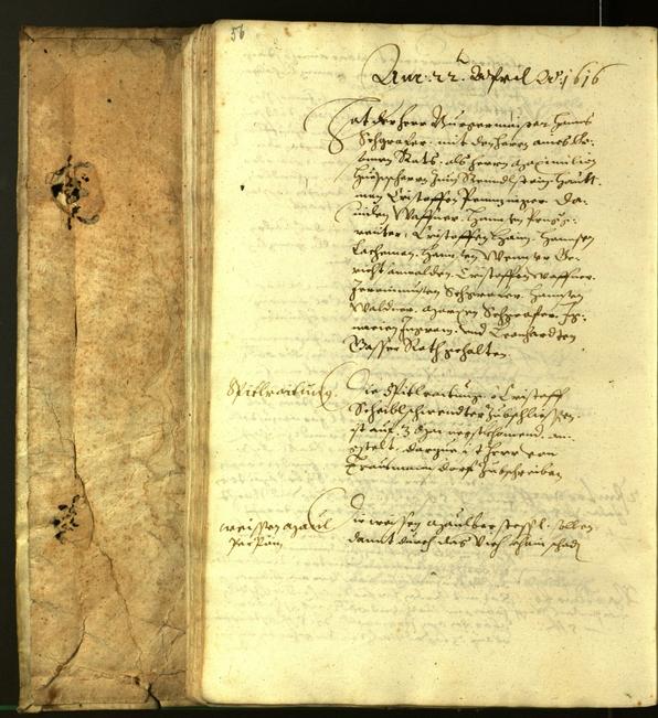 Stadtarchiv Bozen - BOhisto Ratsprotokoll 1616 