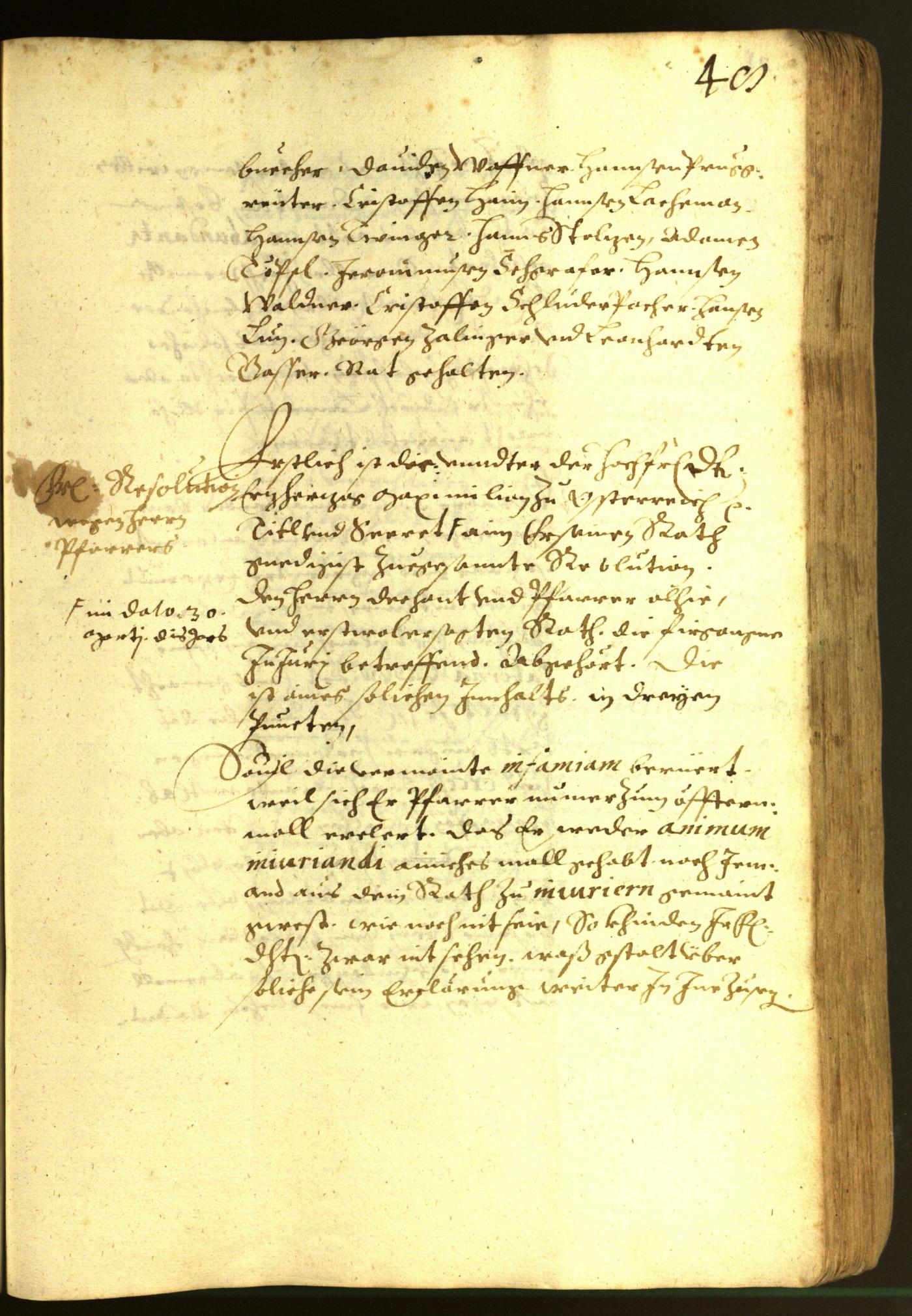 Stadtarchiv Bozen - BOhisto Ratsprotokoll 1616 