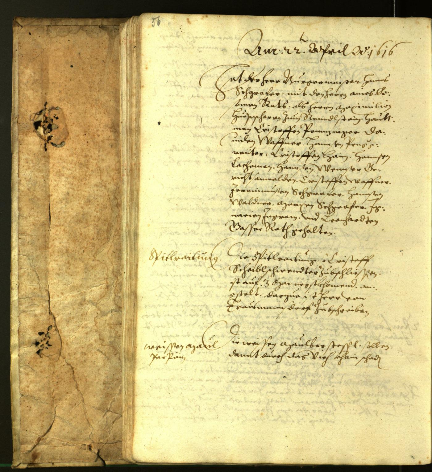 Stadtarchiv Bozen - BOhisto Ratsprotokoll 1616 