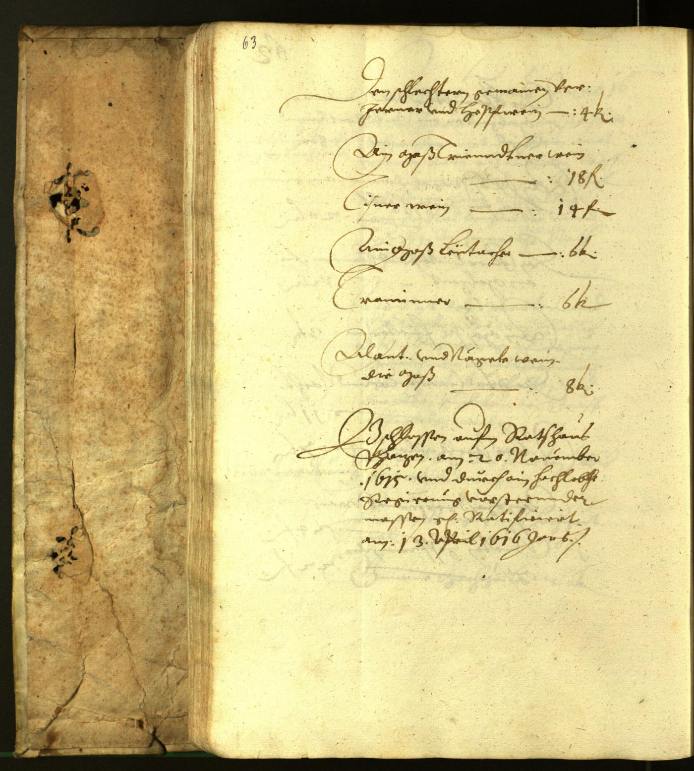 Stadtarchiv Bozen - BOhisto Ratsprotokoll 1616 