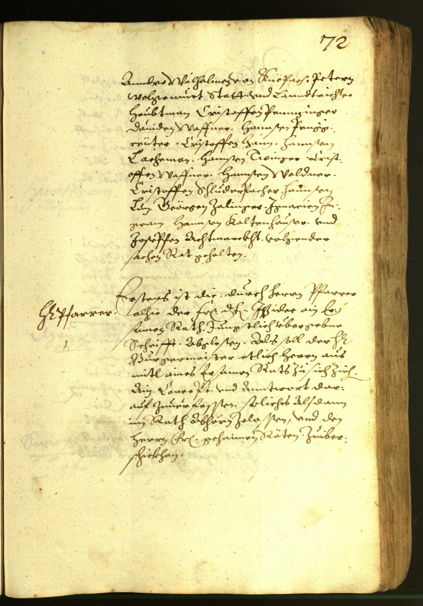 Stadtarchiv Bozen - BOhisto Ratsprotokoll 1616 