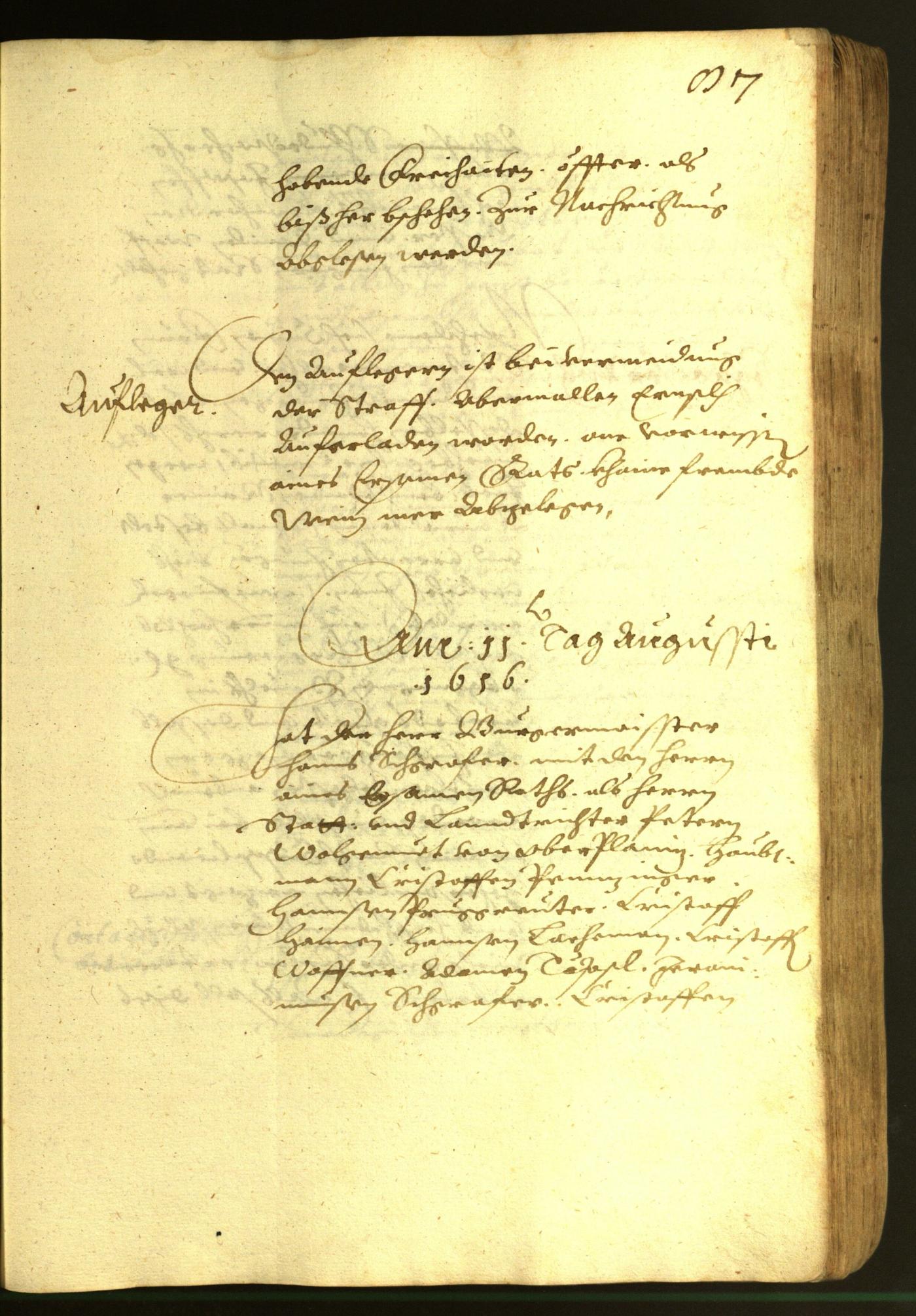 Stadtarchiv Bozen - BOhisto Ratsprotokoll 1616 