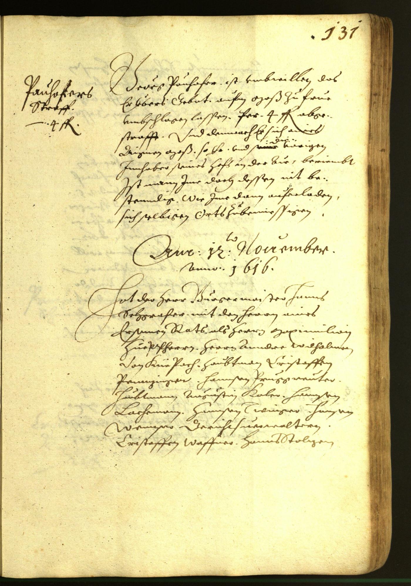 Stadtarchiv Bozen - BOhisto Ratsprotokoll 1616 