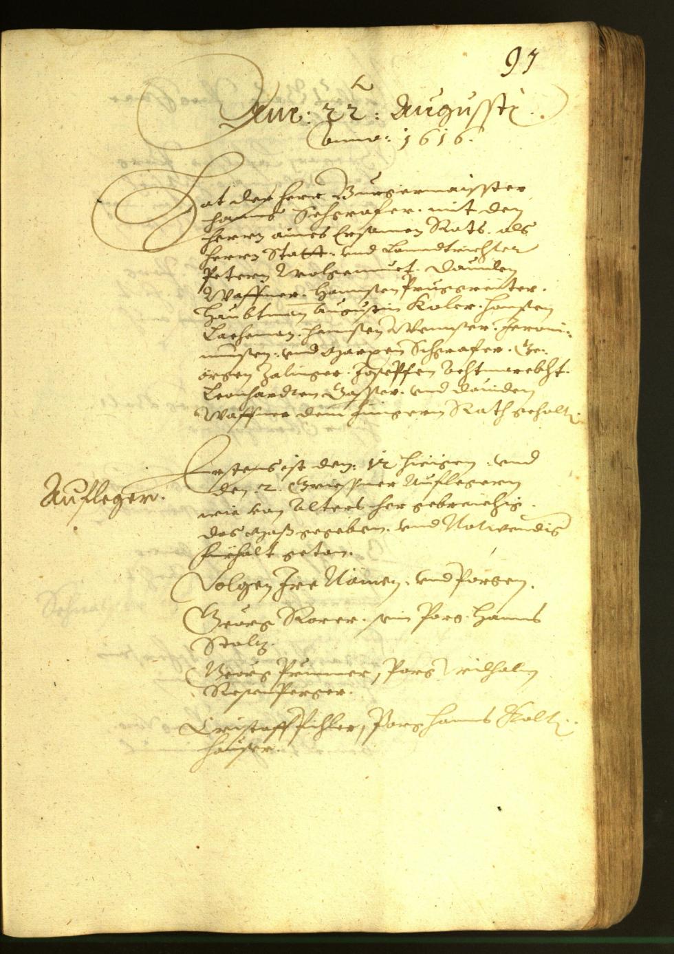 Stadtarchiv Bozen - BOhisto Ratsprotokoll 1616 