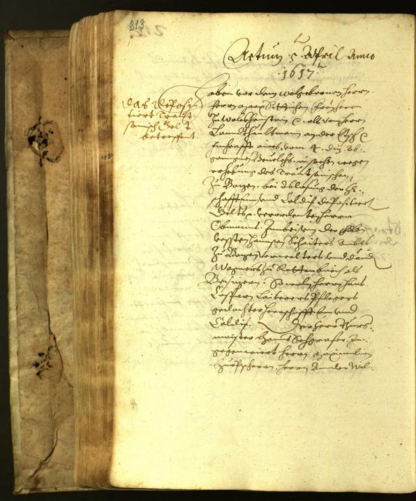 Stadtarchiv Bozen - BOhisto Ratsprotokoll 1617 