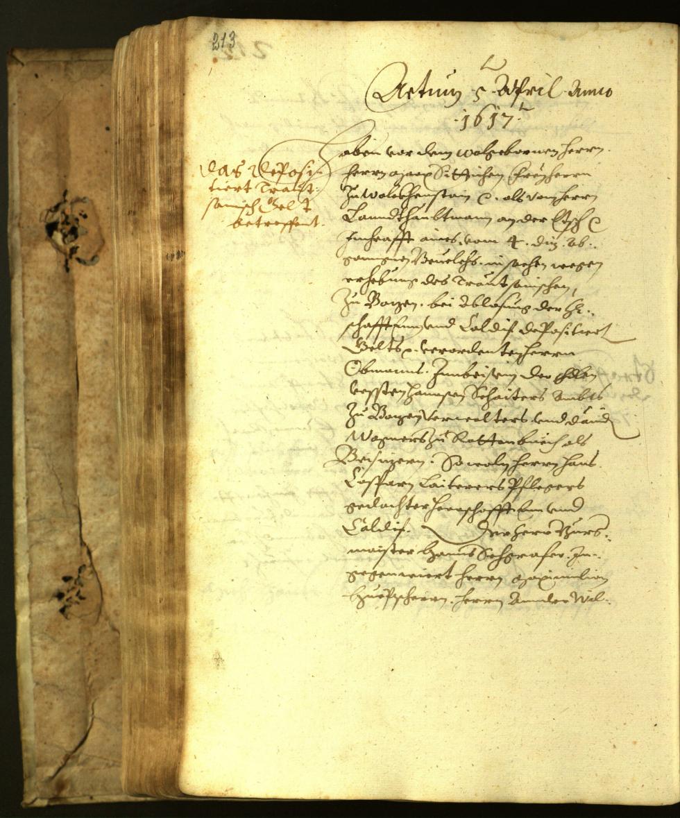 Stadtarchiv Bozen - BOhisto Ratsprotokoll 1617 