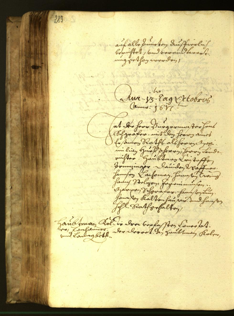 Stadtarchiv Bozen - BOhisto Ratsprotokoll 1617 