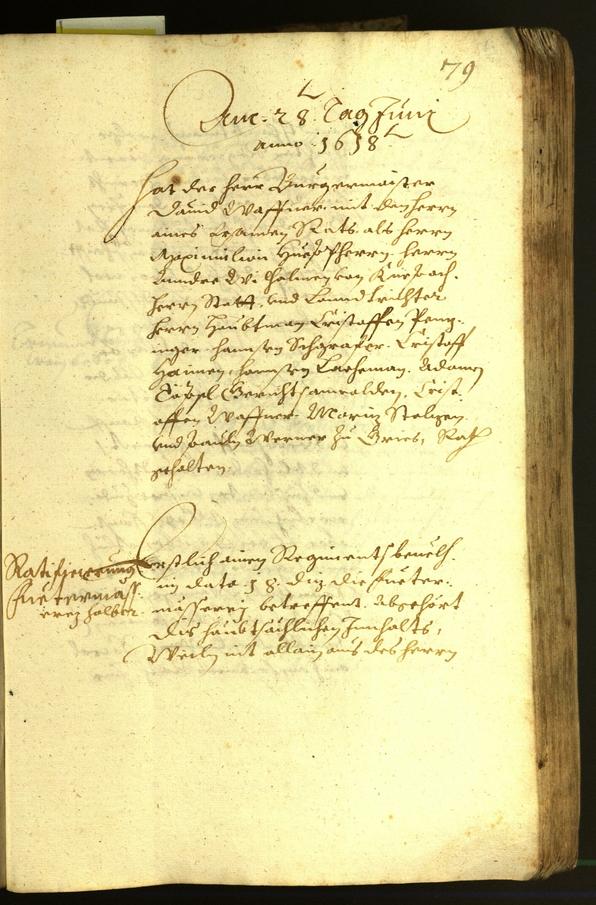 Stadtarchiv Bozen - BOhisto Ratsprotokoll 1618 