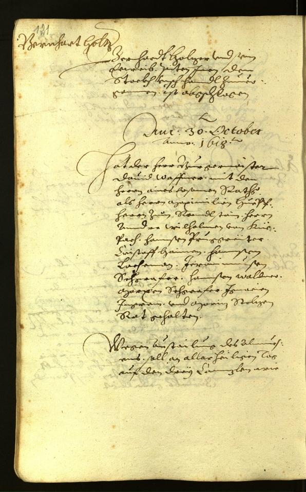 Stadtarchiv Bozen - BOhisto Ratsprotokoll 1618 