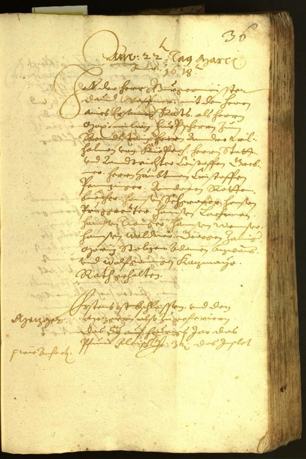 Stadtarchiv Bozen - BOhisto Ratsprotokoll 1618 