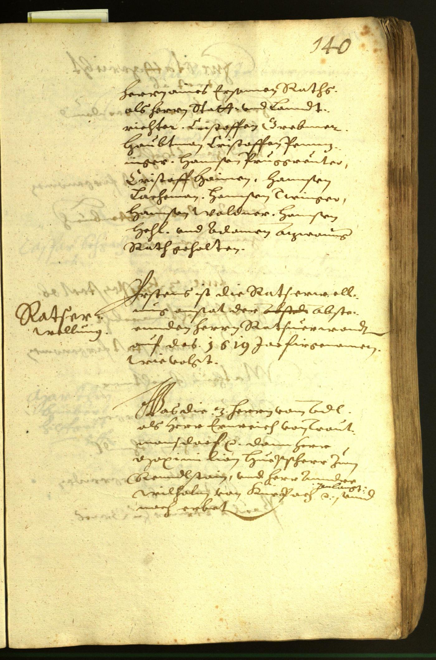 Stadtarchiv Bozen - BOhisto Ratsprotokoll 1618 