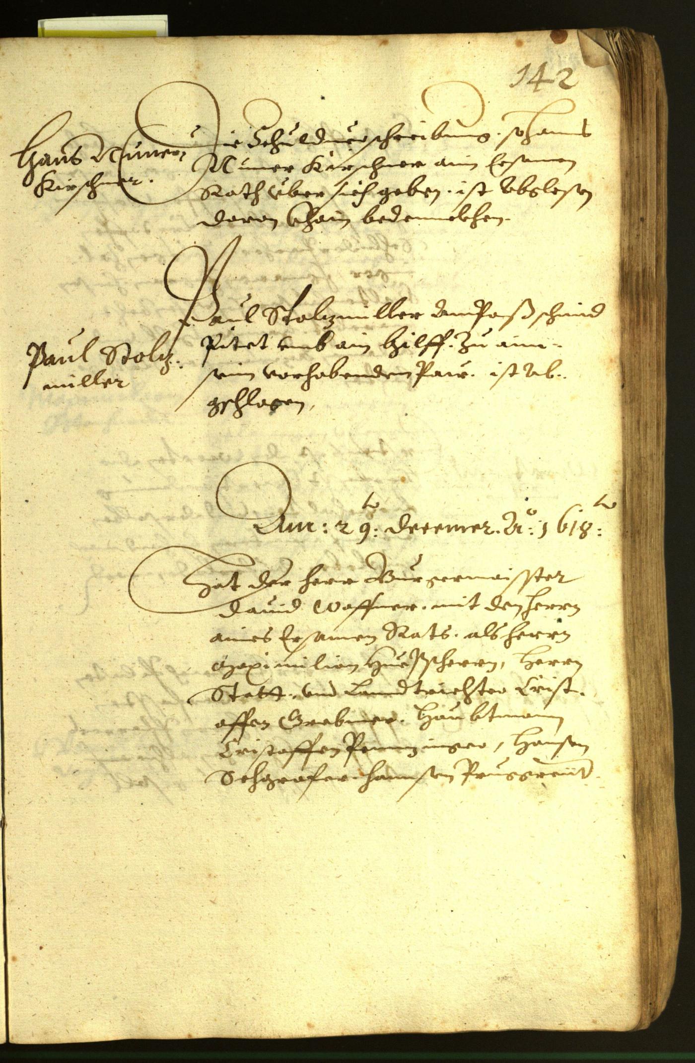 Stadtarchiv Bozen - BOhisto Ratsprotokoll 1618 