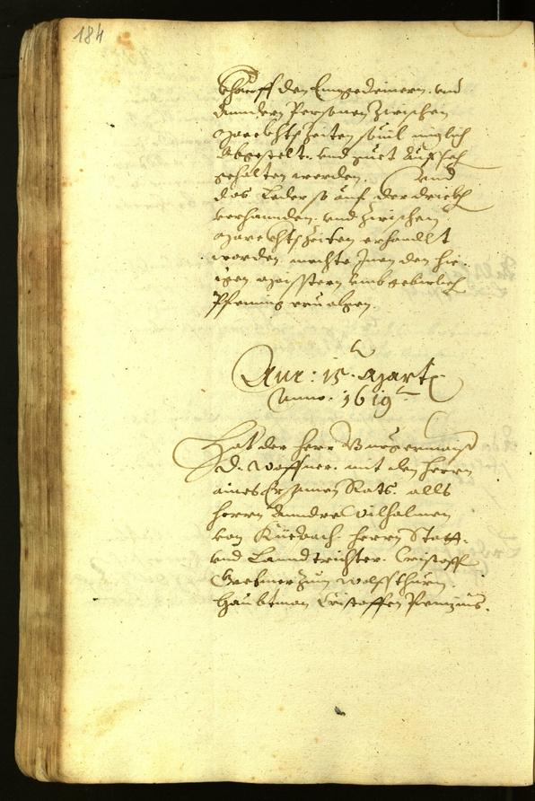 Stadtarchiv Bozen - BOhisto Ratsprotokoll 1619 