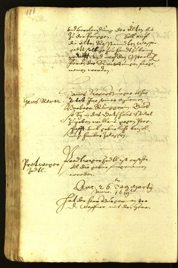 Stadtarchiv Bozen - BOhisto Ratsprotokoll 1619 