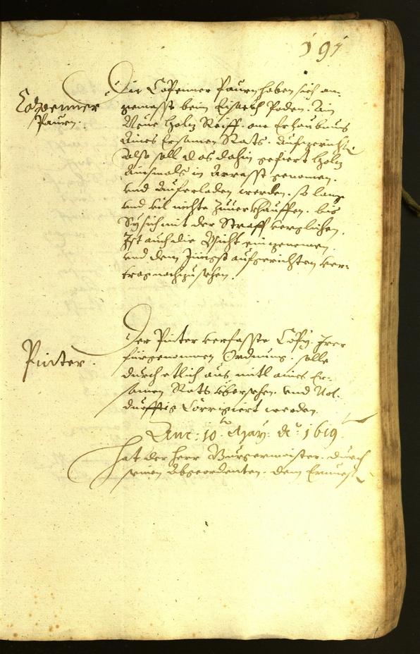 Civic Archives of Bozen-Bolzano - BOhisto Minutes of the council 1619 