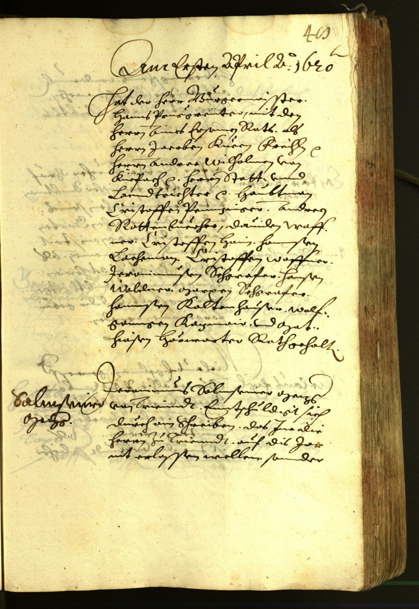Stadtarchiv Bozen - BOhisto Ratsprotokoll 1620 