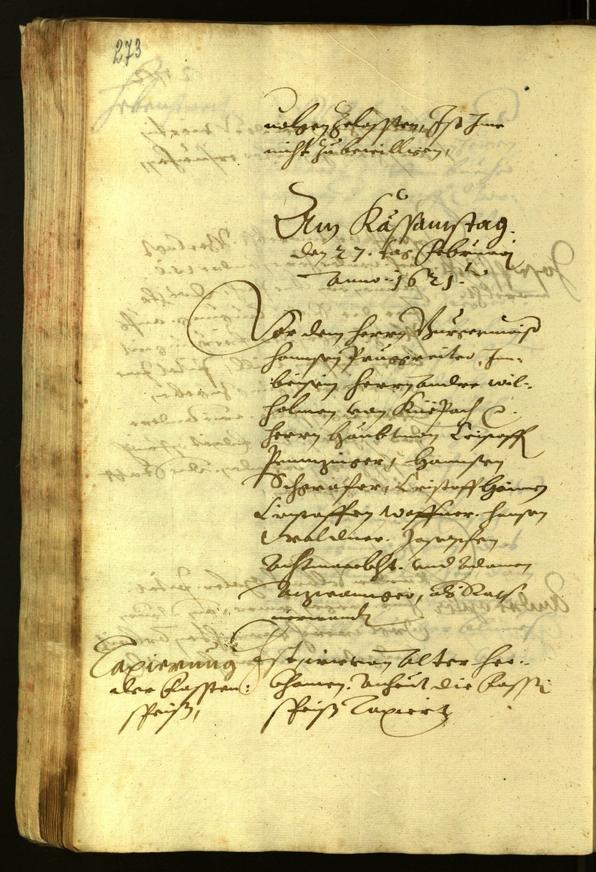 Stadtarchiv Bozen - BOhisto Ratsprotokoll 1621 