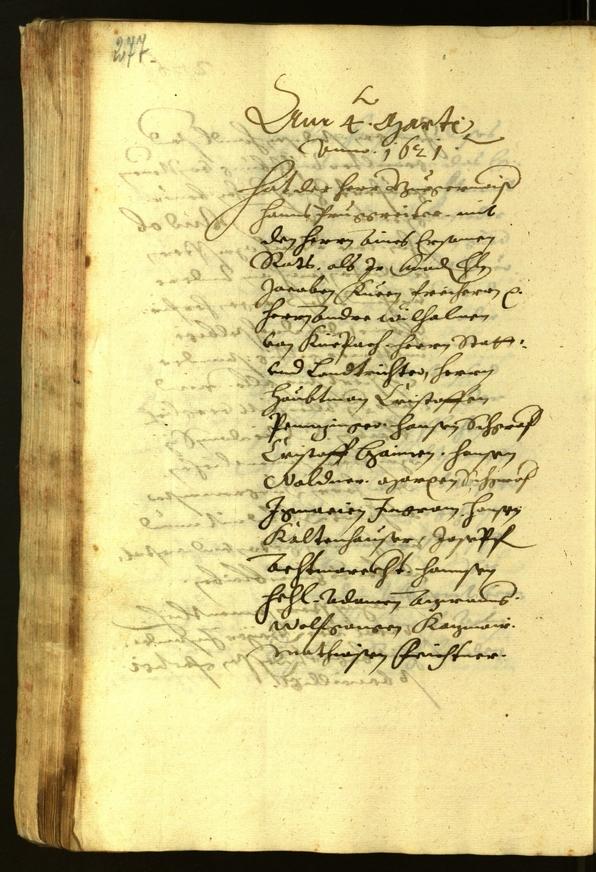 Stadtarchiv Bozen - BOhisto Ratsprotokoll 1621 