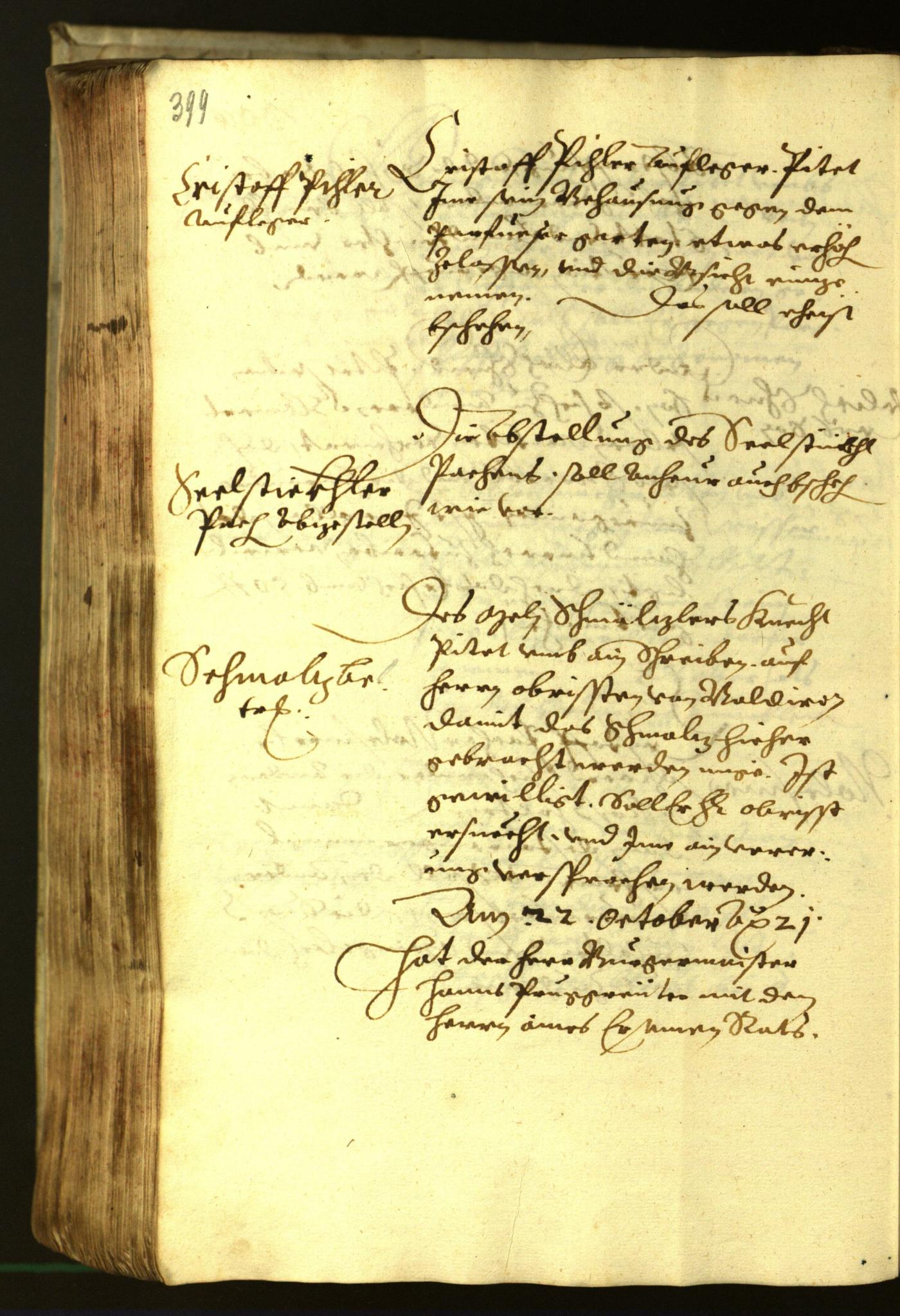 Stadtarchiv Bozen - BOhisto Ratsprotokoll 1621 