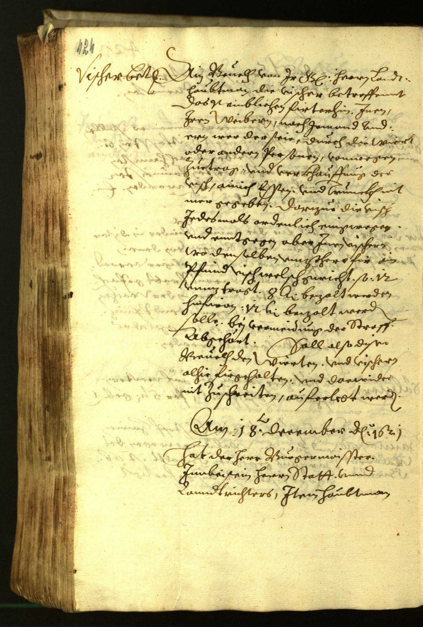 Stadtarchiv Bozen - BOhisto Ratsprotokoll 1621 