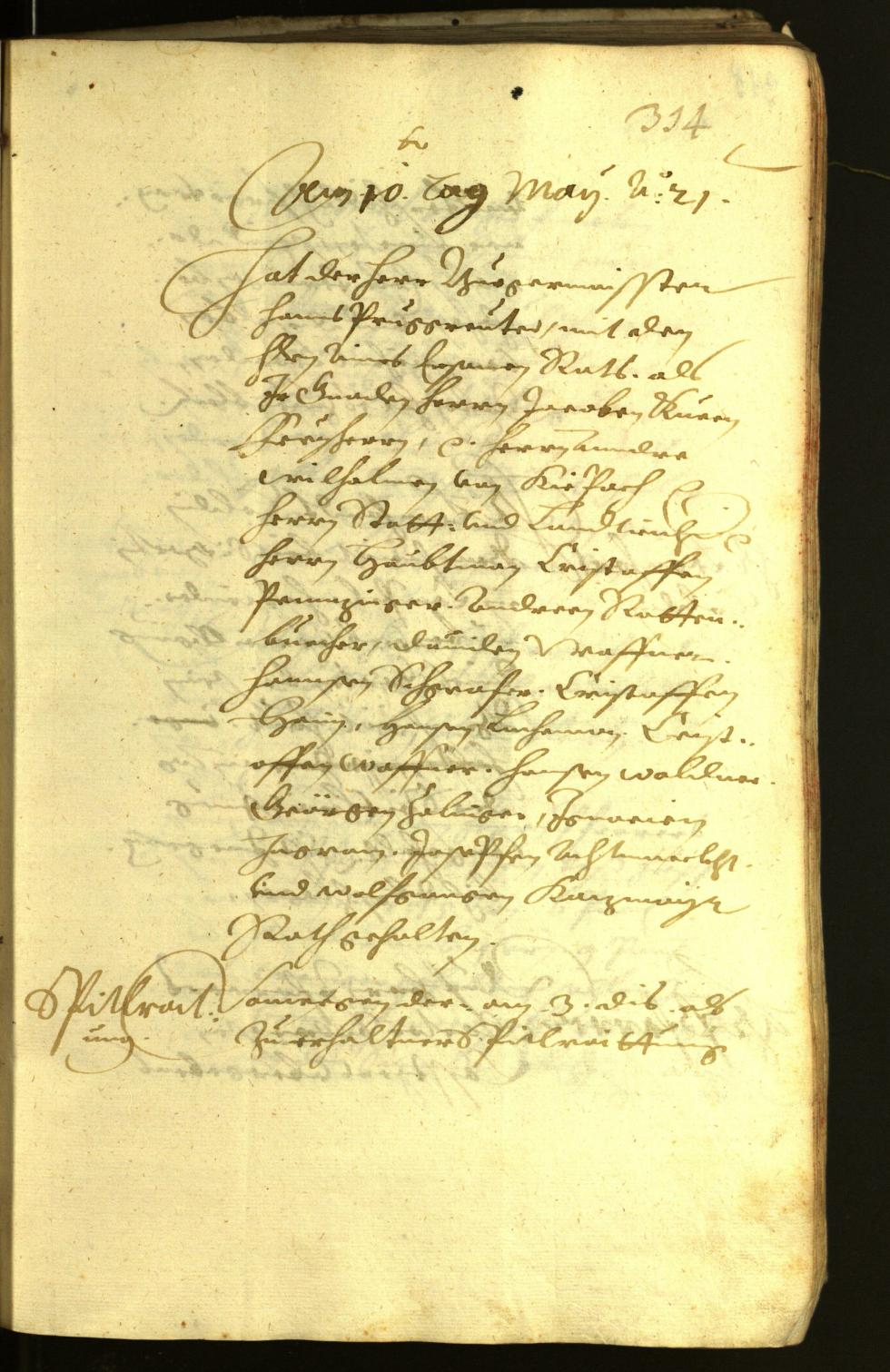 Stadtarchiv Bozen - BOhisto Ratsprotokoll 1621 