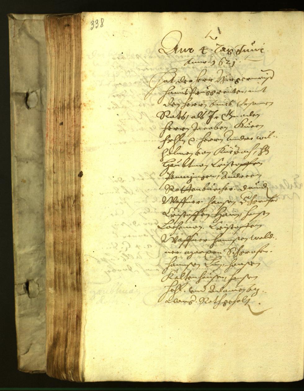 Stadtarchiv Bozen - BOhisto Ratsprotokoll 1621 